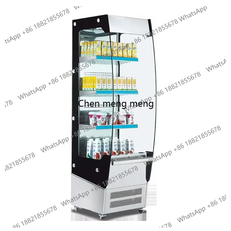 A55 Vertical air curtain cabinet Air-cooled display cabinet Beverages Fruit drinks Refrigerated cabinet Egg tart