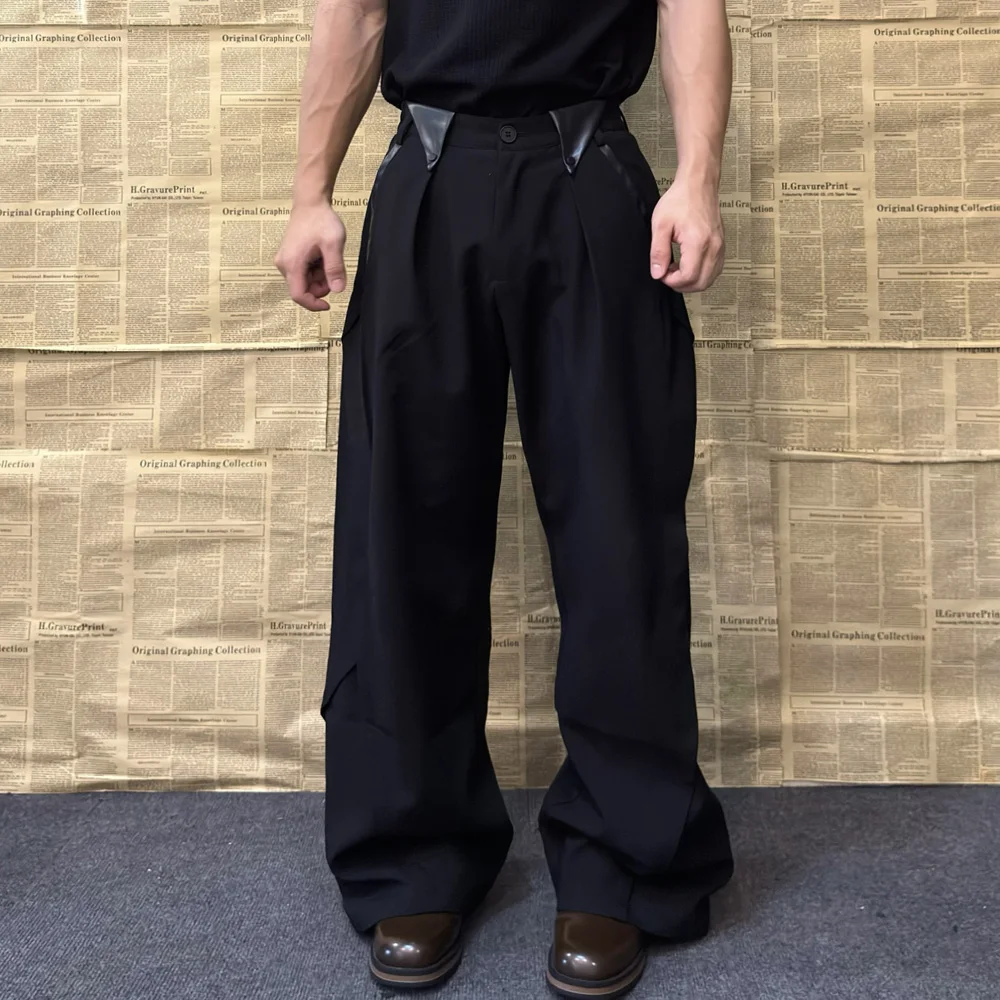 Double Pleated Old Money Style Vintage Suit Pant Men Women Fashion Loose Casual Commuter Suits Pants Cleanfit Straight Trousers