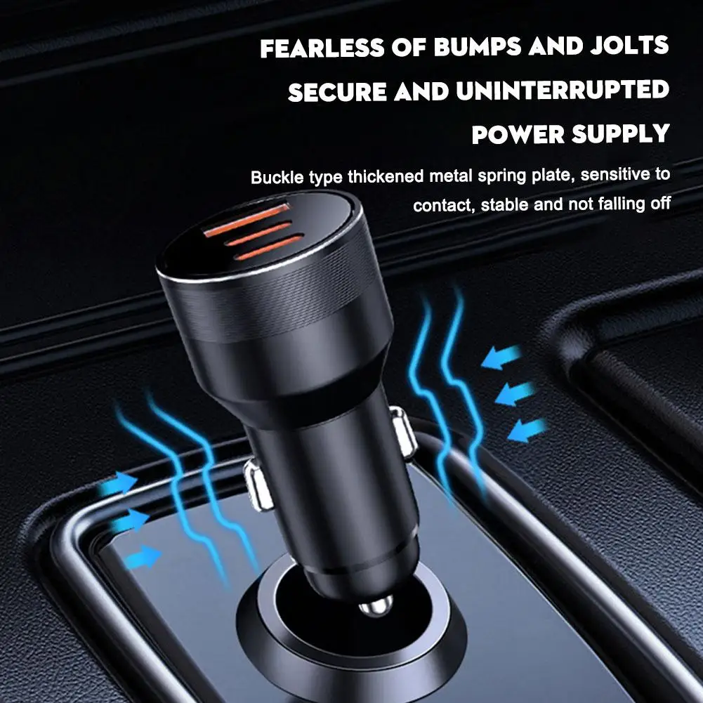 

Universal One-to-three Multi-function Car Charger Fast Cigarette Accessories Interior Car Charging Conversion Lighter N0P7