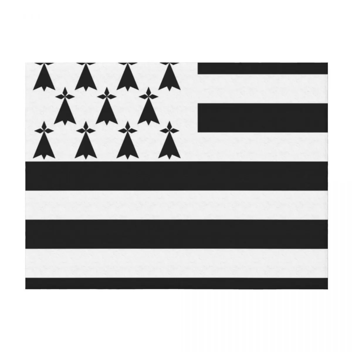 

Flag of Brittany Drapeau Breton Gwenn-ha-du Ermine black and White HD HIGH QUALITY ONLINE STORE Throw Blanket Nap Blankets