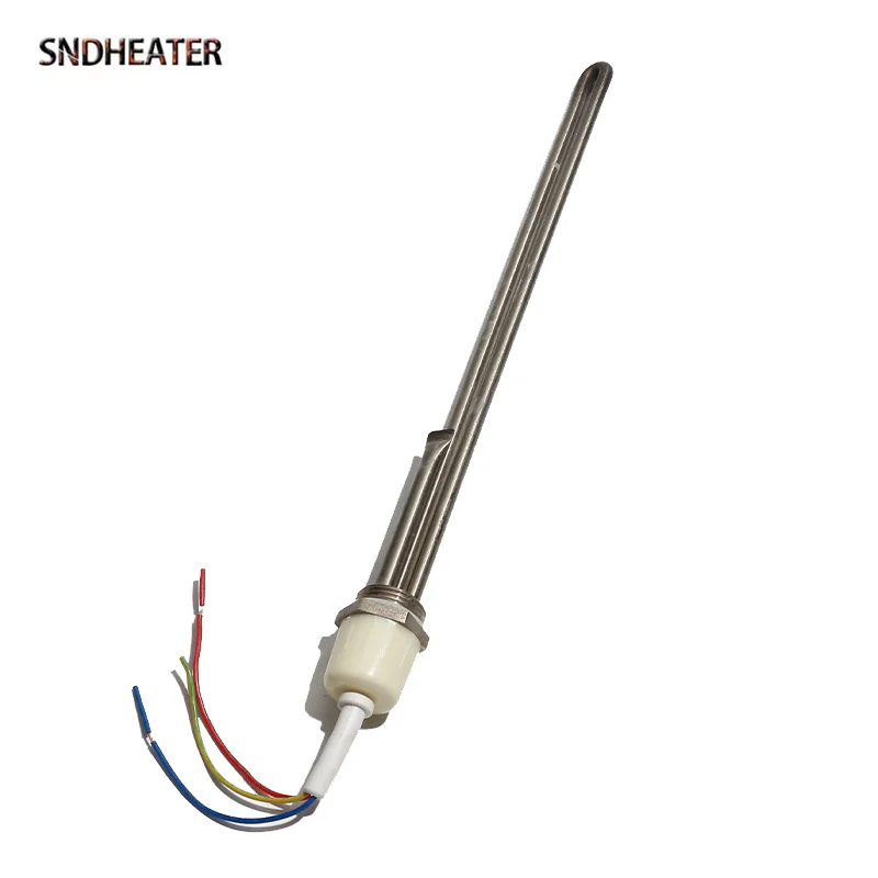 SNDHEATER 220 فولت 1.5KW عنصر تسخين المياه الكهربائية لخزان الطاقة الشمسية G1 "32 مللي متر موضوع مع التحكم في درجة الحرارة 37 سنتيمتر 3 سلك مع غطاء