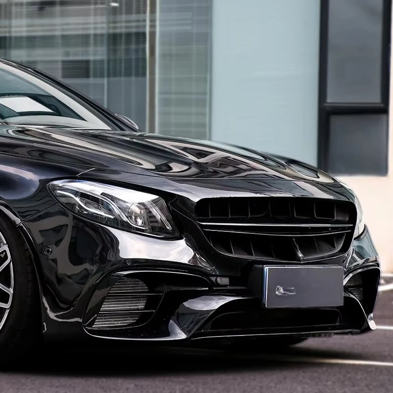 For 2017-2020 E Class W213 Normal Upgrade Wide E63 A-MG Bodykit Bumper Grille Diffuser Exhaust Tip Hood Fender Side Skirt 6