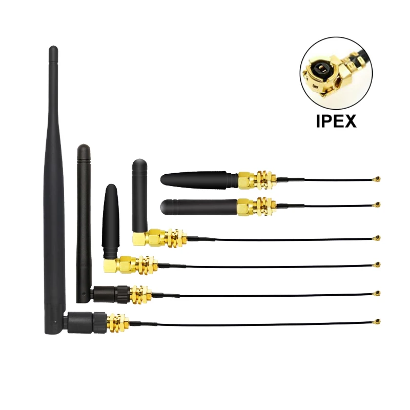 

2Pcs 2.4Ghz Antenna With 10cm IPEX Pigtail SMA High Gain 2.4G WiFi Antenna For WiFi Router ASUS Bluetooth