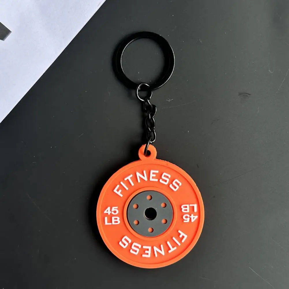 Strength Tenacity Reminder Gym Keychain Pendant Barbell Weight Lifting Keychain Pendant for Gym Workout for Weightlifting