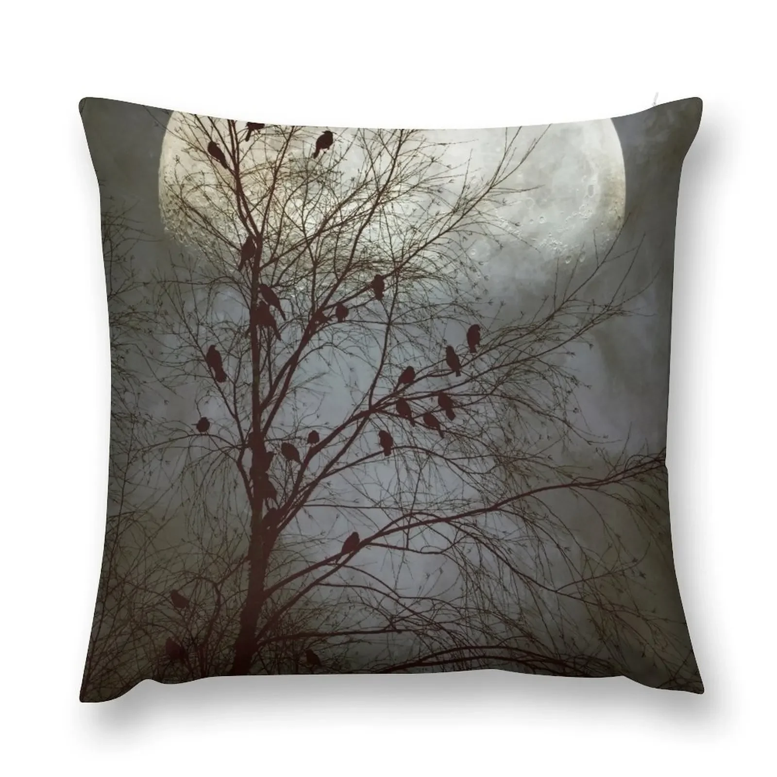 Black Birds Singing in the Dead of Night Throw Pillow Cushions Throw Pillow pillow