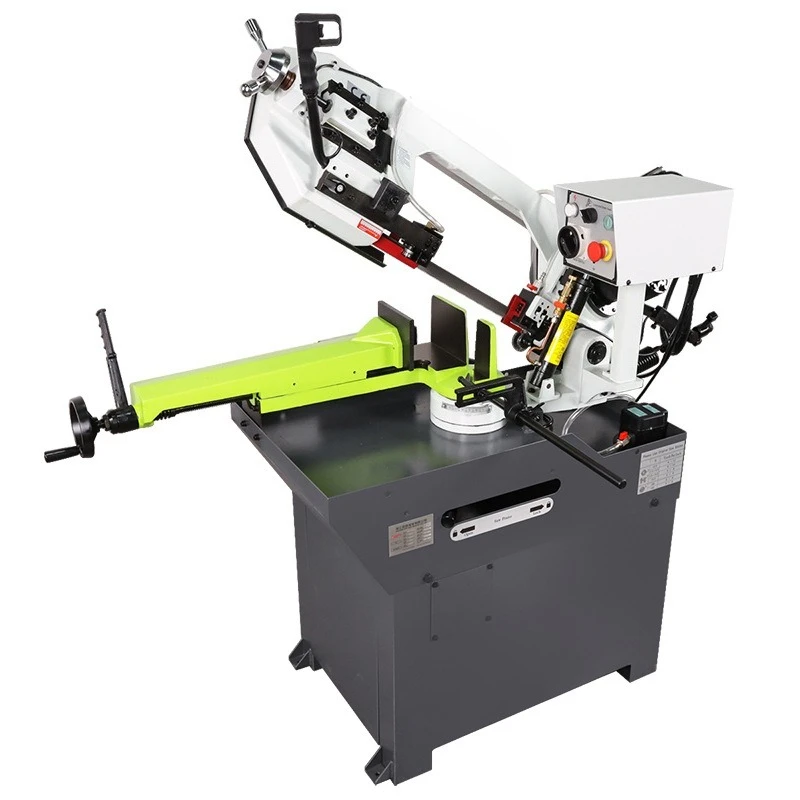 Mobile cutting band sawing machine Hydraulic semi-automatic multi-function cutting small band sawing machine
