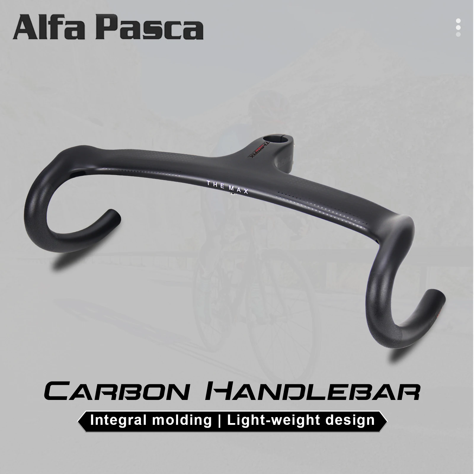 Integrated Carbon Road Handlebar,Alfa Pasca,1-1/8\