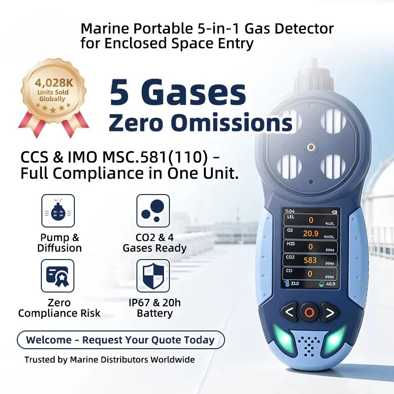 Portable Multi Gas Detector LEL Monitor Marine Carbon Monoxide Detector
