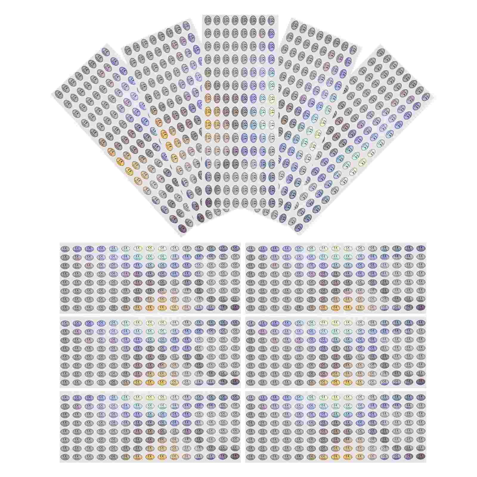 1000 Pcs 라벨 스티커 이름 스티커 사용자 정의 골드 네일 홀로그램 라벨 거래 사용