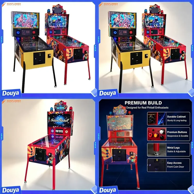 High Quality 4K Ultra HD Pinball Machine High Refresh Four Screen Virtual Pinball Sports Games Arcade with Force Feedback