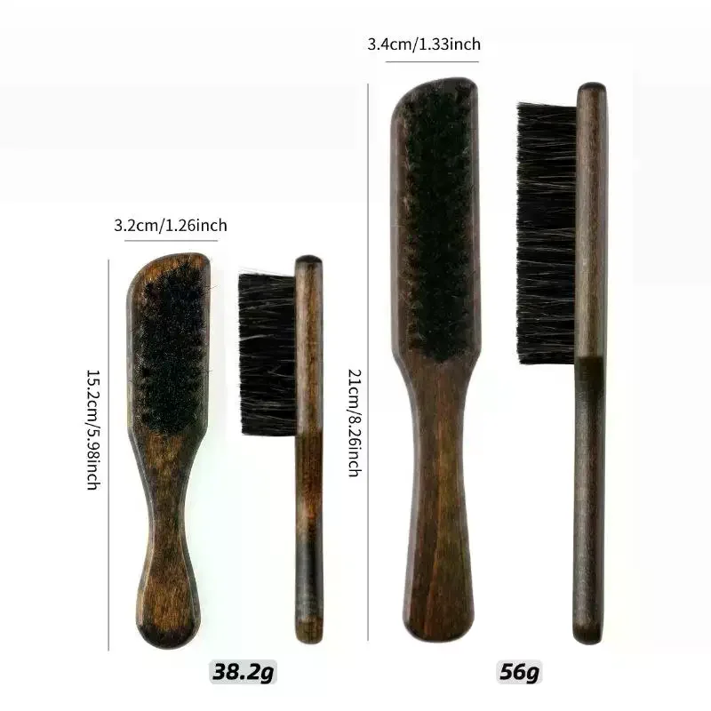 Wood Handle Boar Bristle Beard Brush Shaving Tool Hair Brush Wooden Men Hair Stylist Brushes