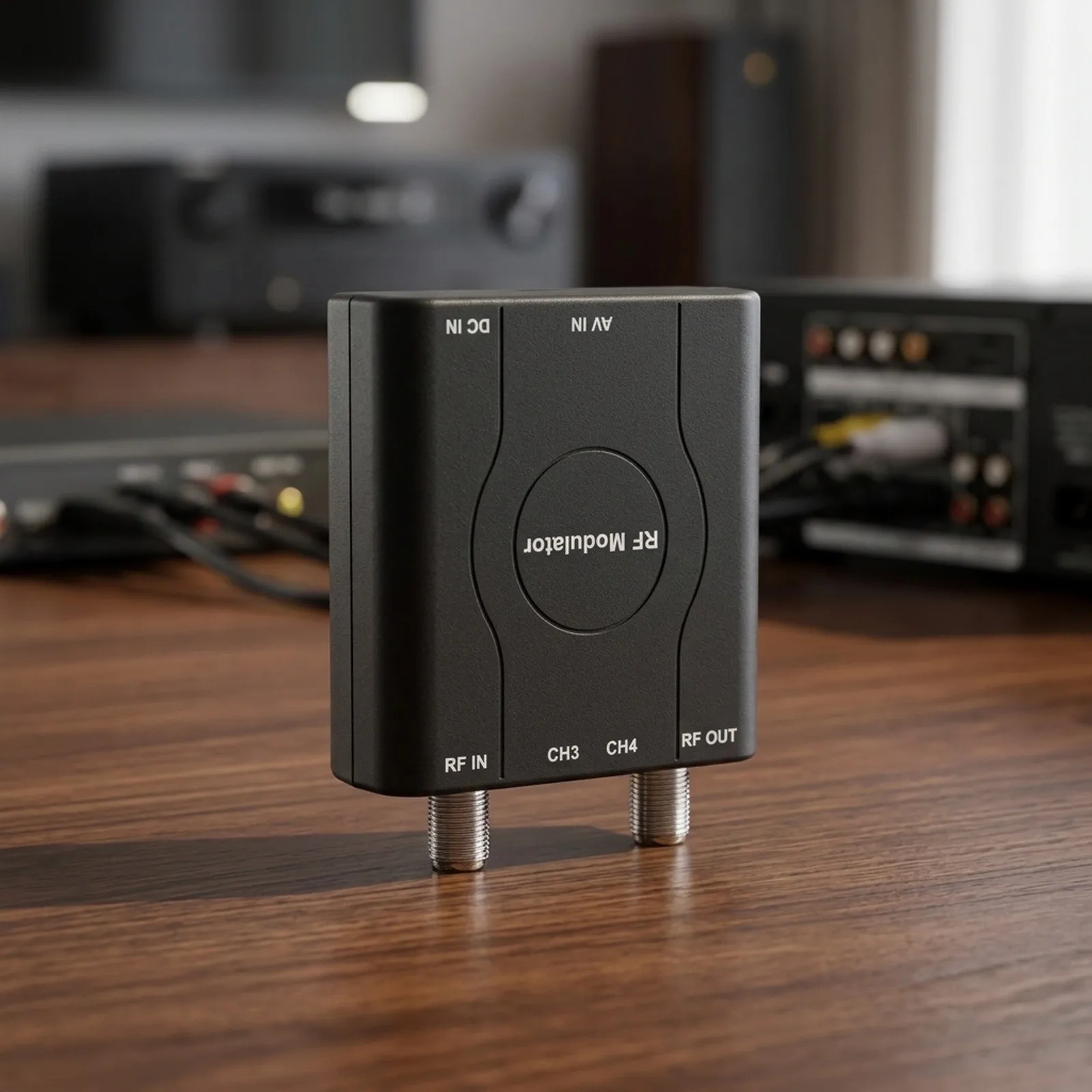 RF Modulator M61A AV to RF Converter with USB 5V DC Power PLL Frequency Control and NTSC Channel 3 and 4 Video Output
