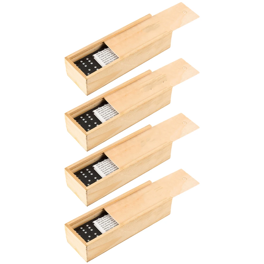 4 sets houten dominostenen kinderen volwassen interactief familiespel binnen buiten spelen domino voor volwassenen kinderen aanbod huishoudelijke domino
