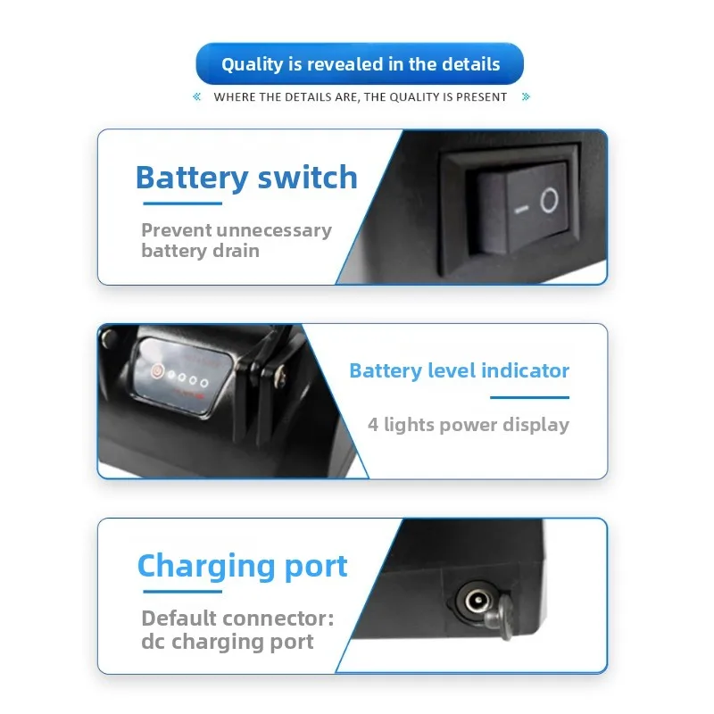 48V12Ah Lithium Battery Electric Vehicle 36 Volts 20Ah Substitute Car Rear Seat Wheelchair Front 48 Volts Battery