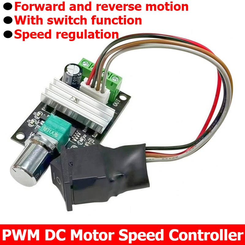 PWM DC Motor Speed Controller, Capable of Forward and Reverse Rotation, Speed Adjustment, Applicable Current 3A
