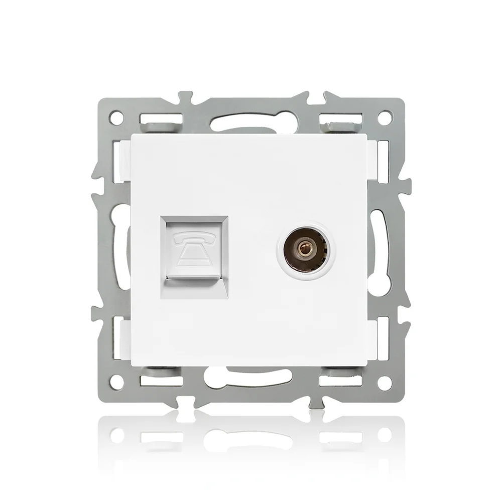For For UBARO Modern Tempered Glass Wall Switch Module EU Standard Electrical Outlet Modular USB Charger Home Power Connection