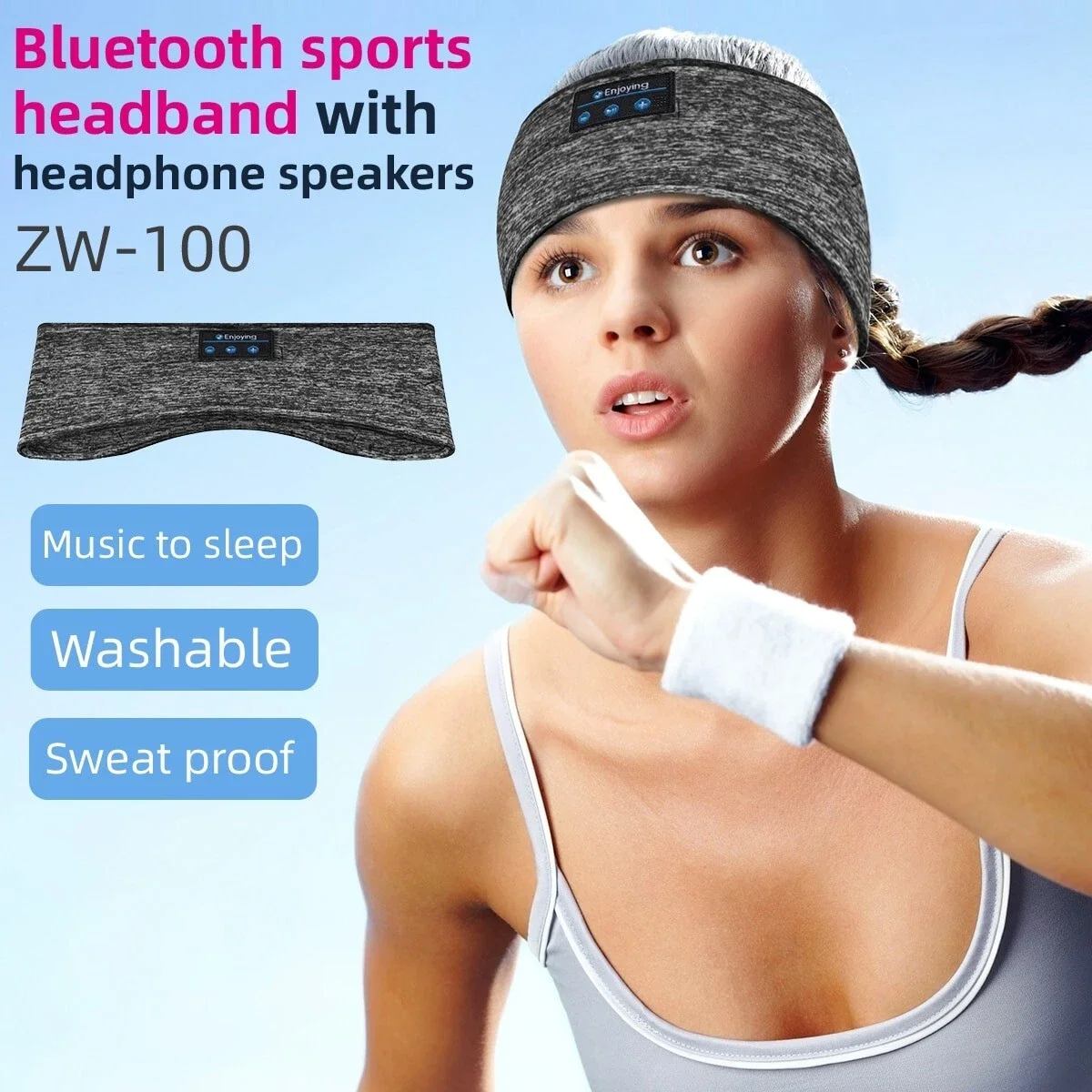 

Sleep Headphones Bluetooth Sleeping Headband - Sleeping Headphones Cozy Bands
