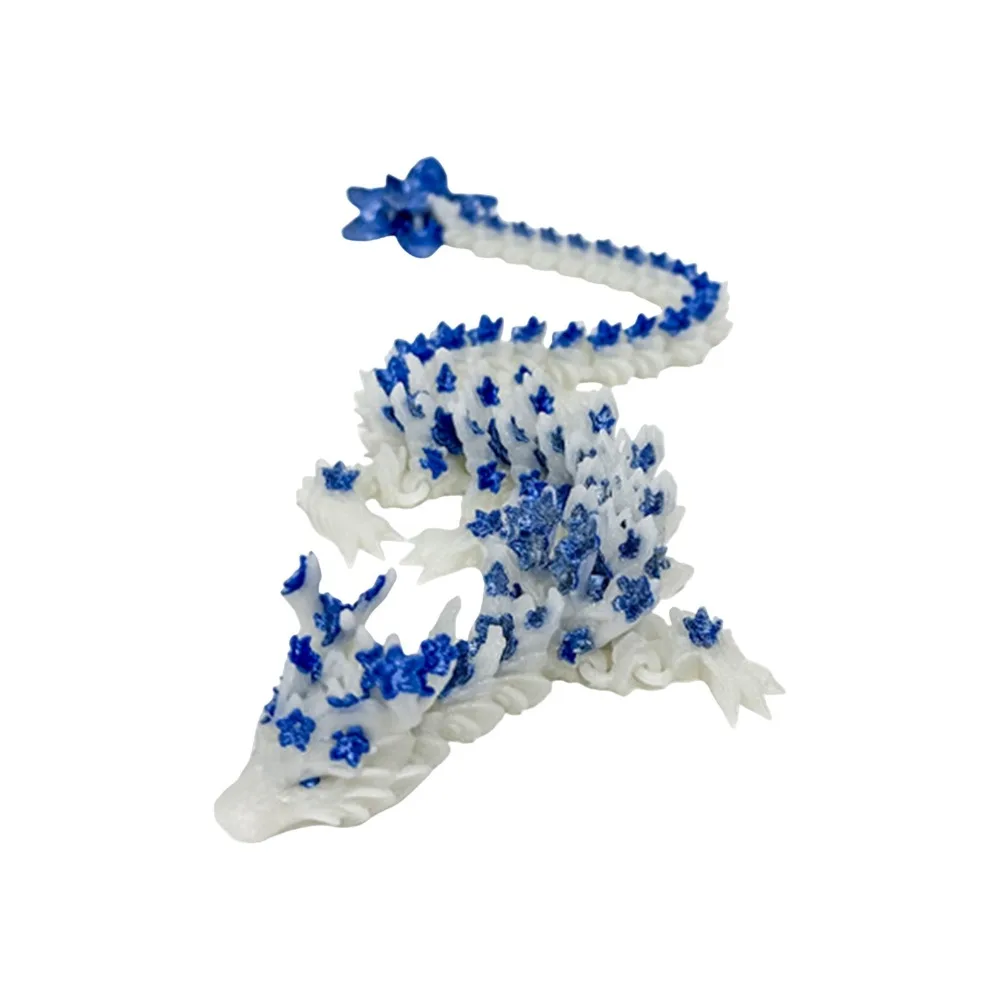 

Articulated 3D Printed Dragon Desktop Decoration Crafts Gifts Dragon Action Figure Movable Multi-joint Luminous Chinese Loong