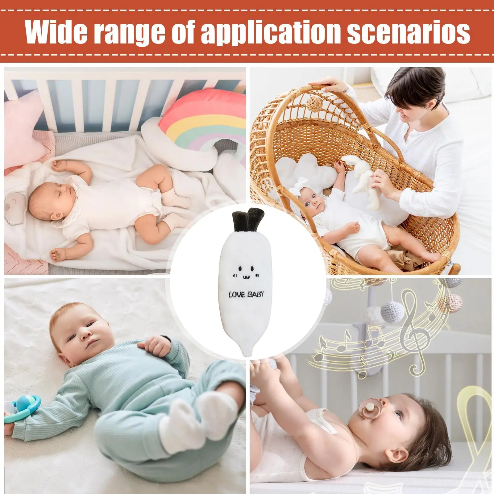 Baby Soothing Toys For Sleep Educational Sensory Doll Toddler Cute Teether Soothing Doll For Boys Girls Parents Home Bedroom