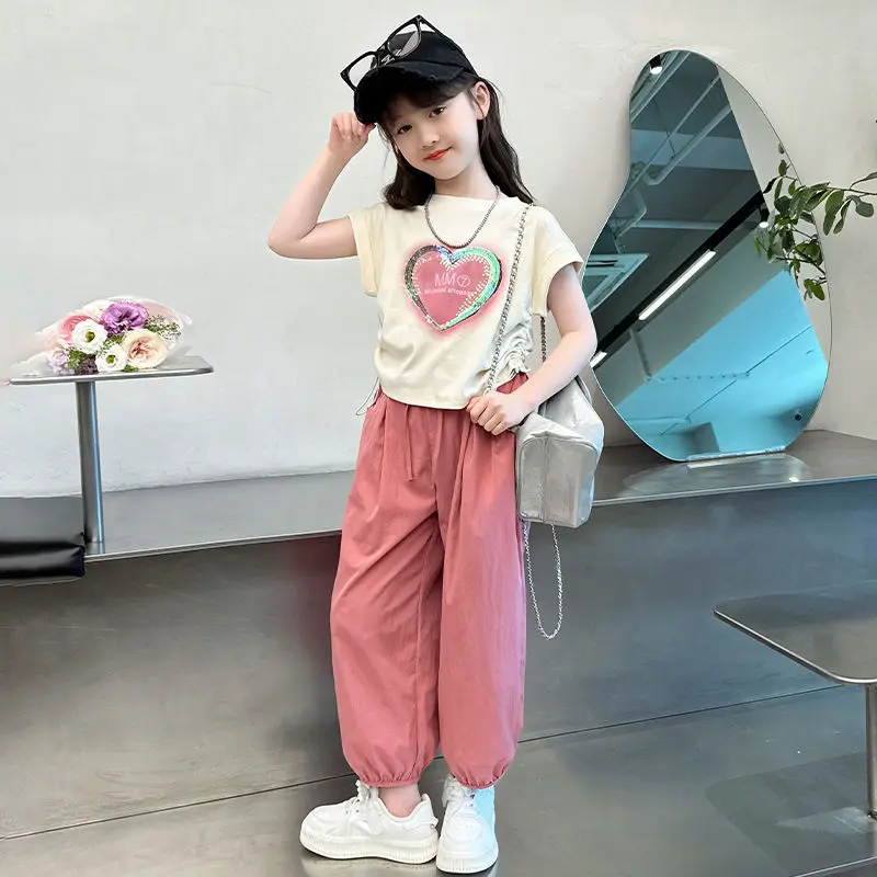 Kids Sweatshirt Girls's Sets Clothes for Teenagers Children's 7 14 Years Elementary Girl Summer Tweens Clothing 8 12 Year Old Up