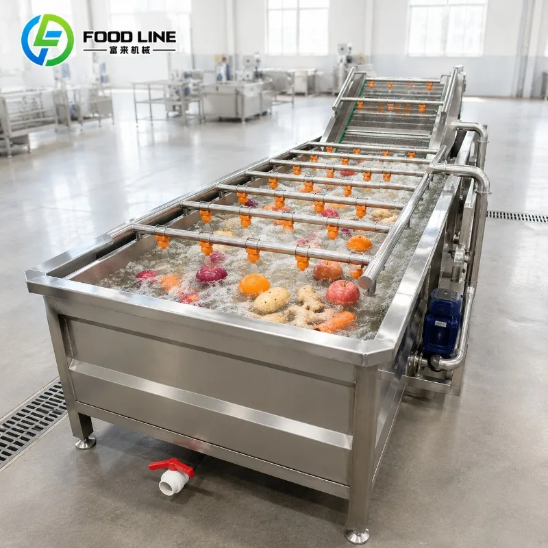 Bubble Vegetable Washer Plug And Play Connection Needs Complex Assembly Free For Fast Setup In Restaurant Back Kitchen Areas