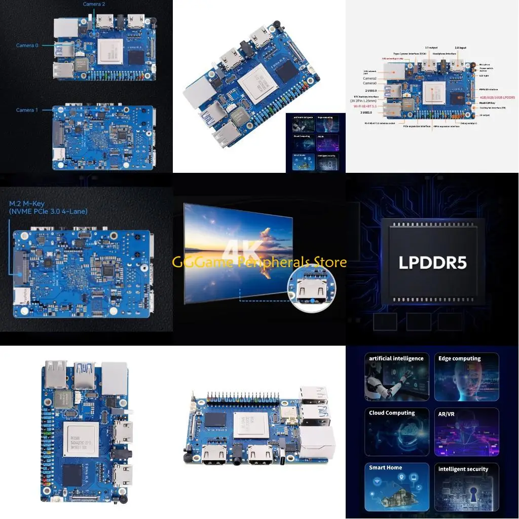 

U55B RK3588 8 Cored RK3588 Processor Development Board LPDDR5 Memory 8/16GB