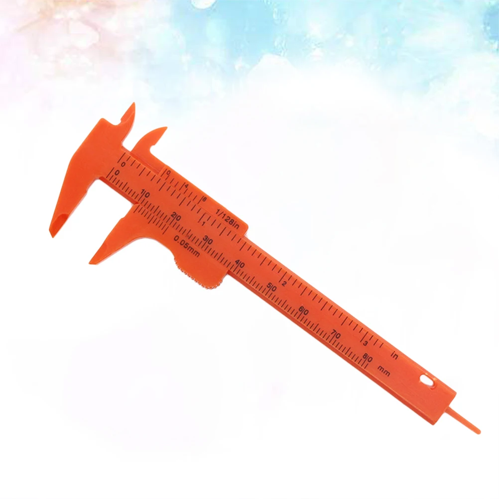 

5pcs 8Cm Mini Vernier Caliper Strong Lightweight Plastic Pocket Measuring Tool For Internal External Step Depth Gauge Portable