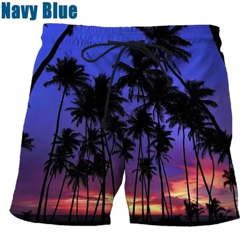 Children\'s Swimwear Shorts 3d Print Beach coconut tree Pattern Short Kids Beach Shorts Boys Masculina Swimsuit Sports Pants Boys