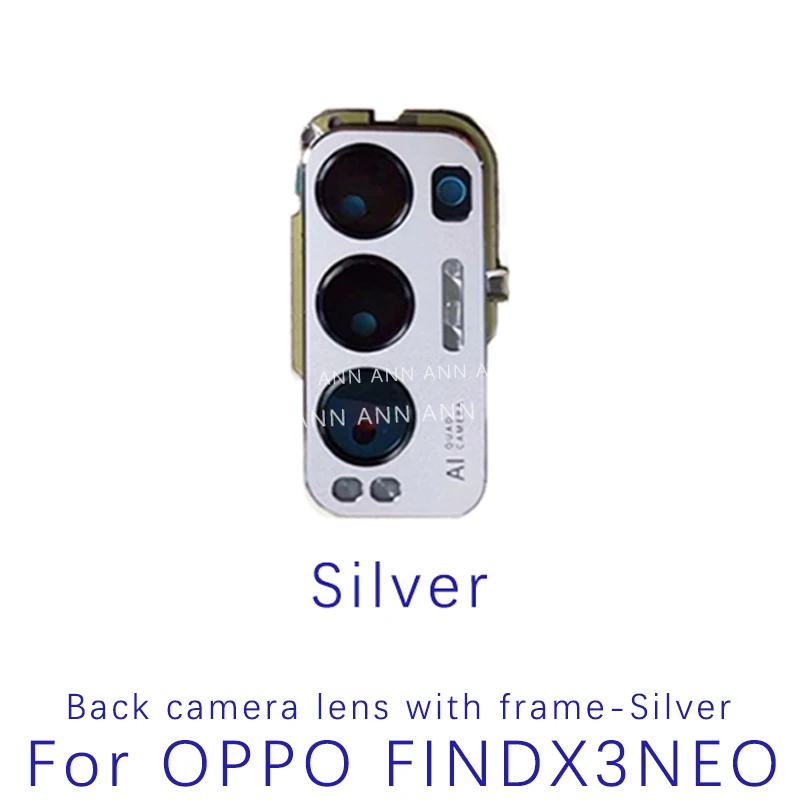 For OPPO Find X3 Neo Rear Camera Lens Glass With Frame Bezel Holder find x3 neo Back Camera Lens Glass Replacement