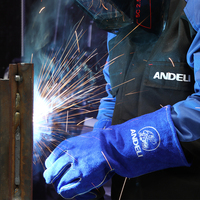 ANDELI Protective Welding Gloves Heat Resistant Mig/Stick/Tig Welder/Grill/Stove/BBQ Work Gloves Welding Safety