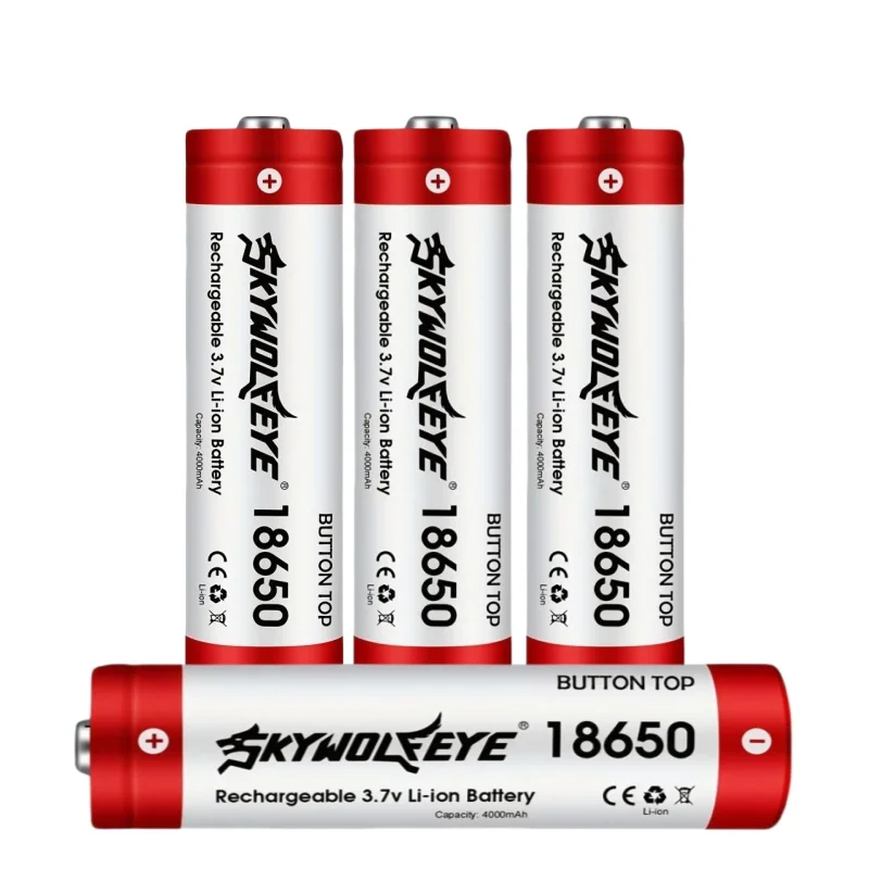 

Skywolfeye 4 шт. литиевые аккумуляторы Lion 3,7 В с быстрой зарядкой 18650 аккумулятор для пульта дистанционного управления