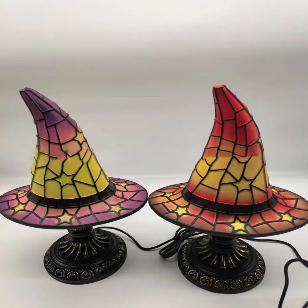 

2025 Wizard Hat Shape Witch Hat Table Lamp USB Socket Colorful Night Light LED Creative Bedroom Decoration