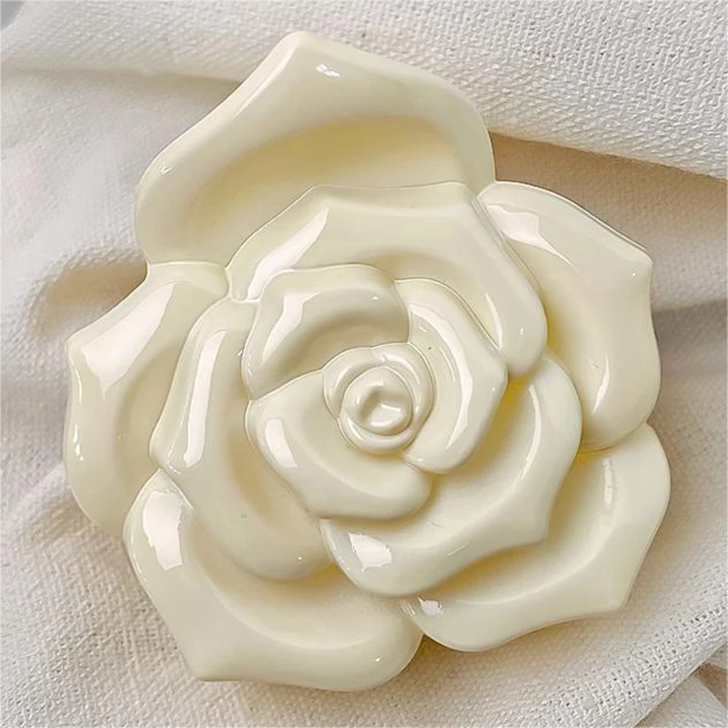 French Vintage Dimensional Rose Flower Hair Clip Women Elegant Temperament Scratch Hair Clip Hair Accessories