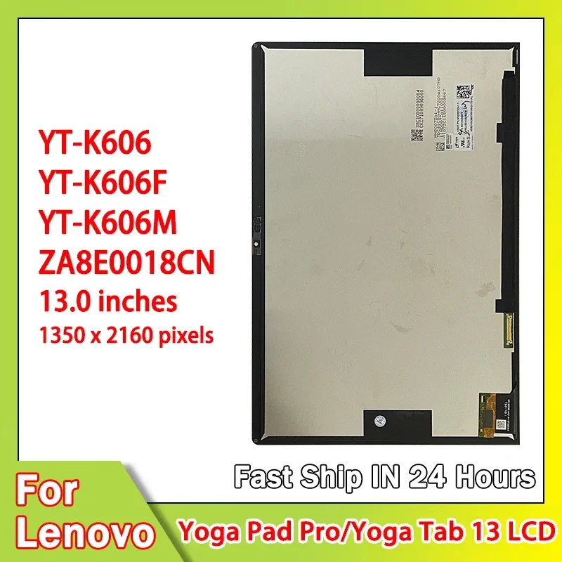 GEFENSI 13,0 "para Lenovo Yoga Tab 13 YT-K606F YT-K606 pantalla LCD MONTAJE DE digitalizador con pantalla táctil para Lenovo Yoga Pad Pro ZA8E001