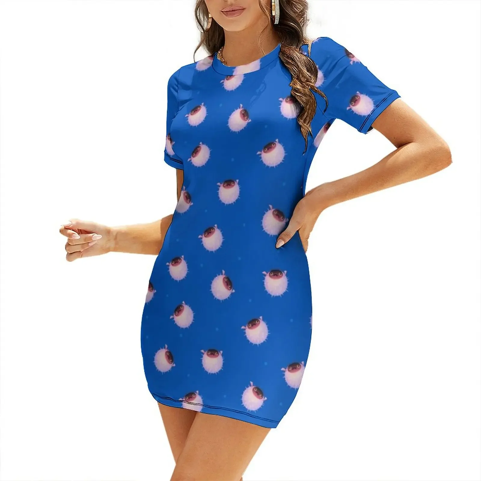 

Puffer Short-Sleeved Dress dress for women 2025 bandage dress party night luxury woman evening