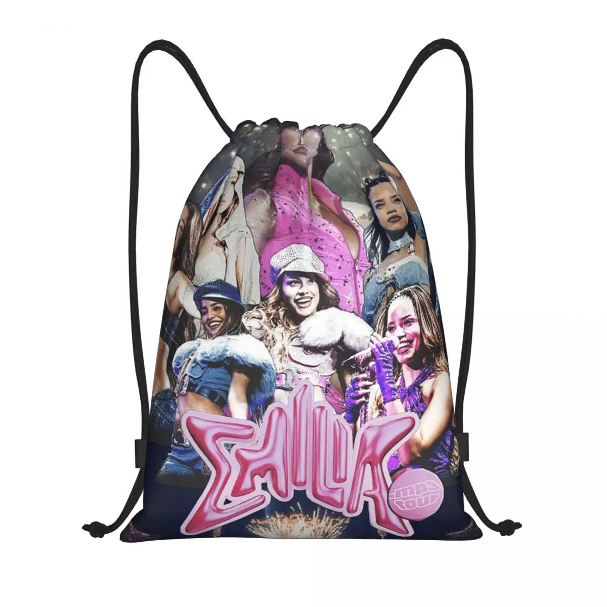 

Singer Emilia Mernes Cover Emilia Mp3 Backpacks Multi-function Drawstring Bags Shoes Bag Book Bags for Man Woman Students