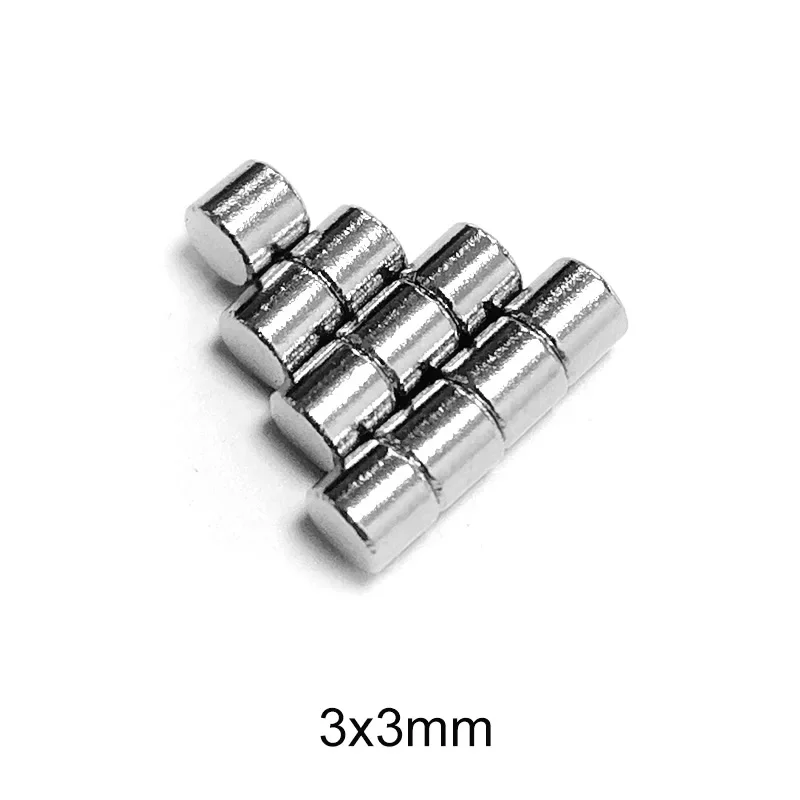 3x3mm Mini Powerful Magnets Strong Round Magnets For Fridge, DIY, Building, Scientifi, Craft,  3*3  3x3