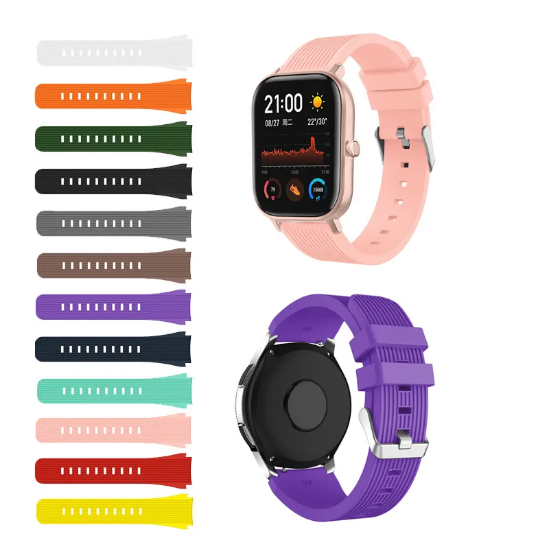 

Для Huami Amazfit GTS 2 2e 3 4 Mini GTR Mini 20 мм силиконовый ремешок-браслет