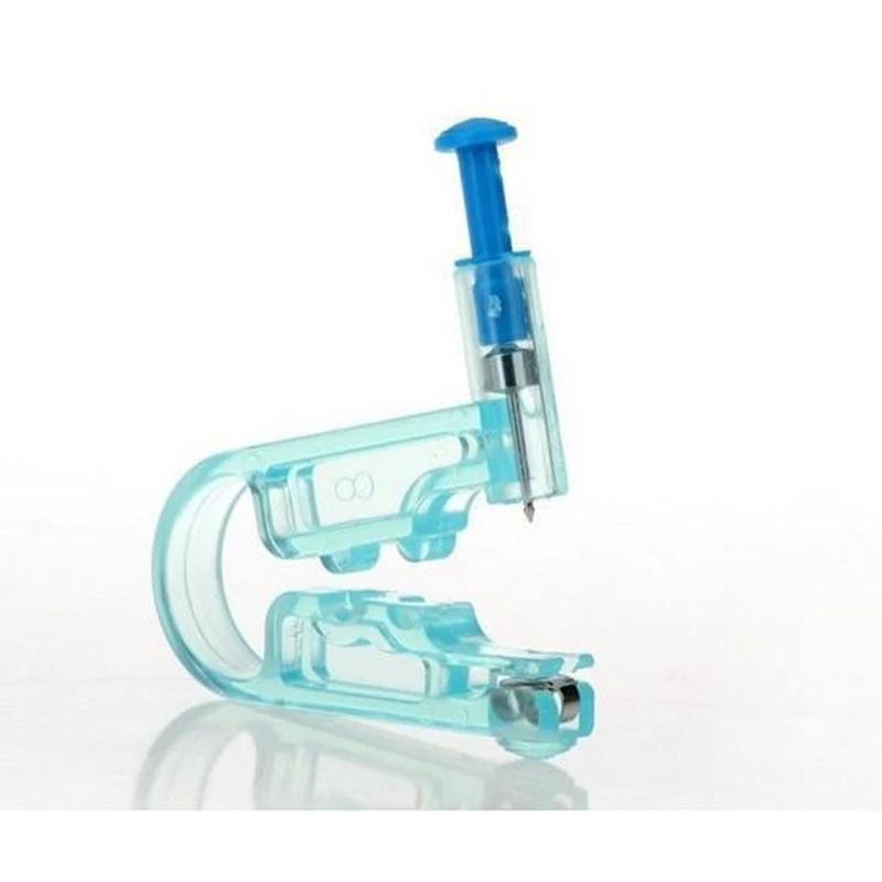 Disposable Blue Ear Piercing Gun Kit Asepsis Healthy Safety Nose Earring Piercer Tool Set Machine Set Ear Studs Body Jewelry