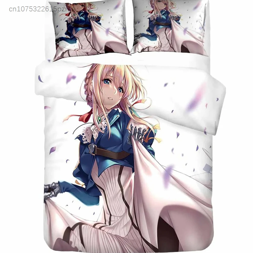 Kid Anime Pink Bedding Set Duvet Cover Bed Linens Cotton Bedroom Set Home Textile Housse De Couette Dekbed Overtrek Teenagers