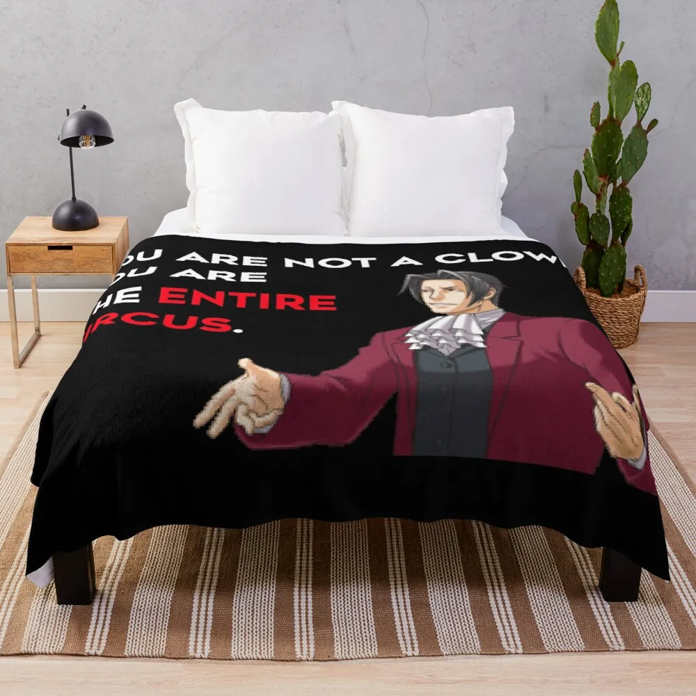 

Miles Edgeworth Entire Circus Quote Throw Blanket Custom Blankets For Sofa Thin Blanket For Decorative Sofa