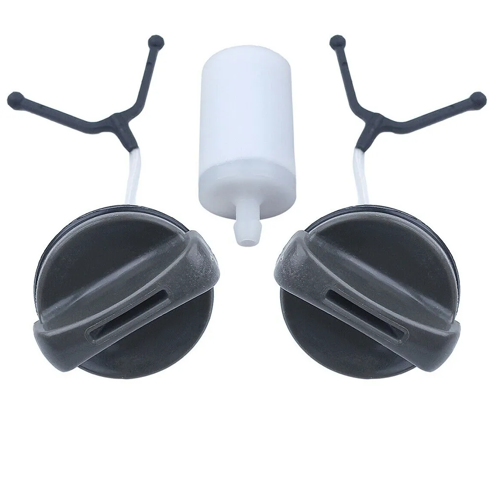 High Quality Home Yard Fuel Tank Cap Chainsaw Parts Black #544111203 100g 435 435E 440 440E 6*3*3cm Tank Cap Kit