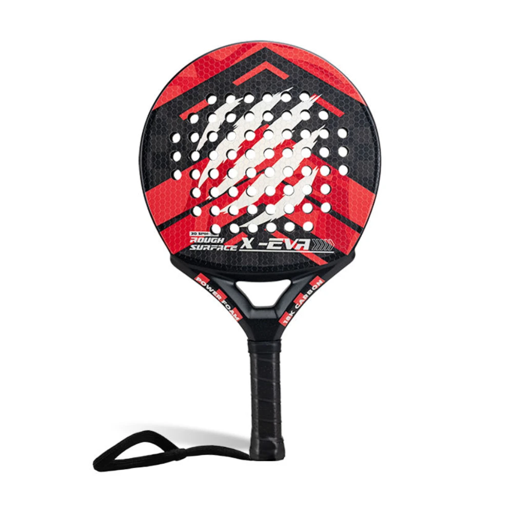 Jusain Padel Racket 18K Carbon Fiber EVA Memory for Defensive Type Beginner High Quality Round Shape Padel Racquets
