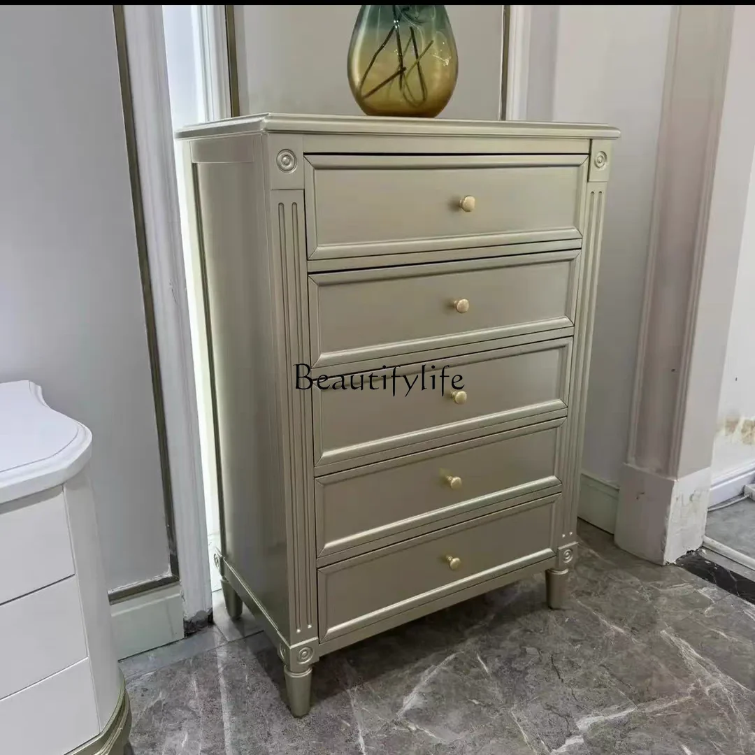 

American light luxury chest of drawers simple storage locker light French