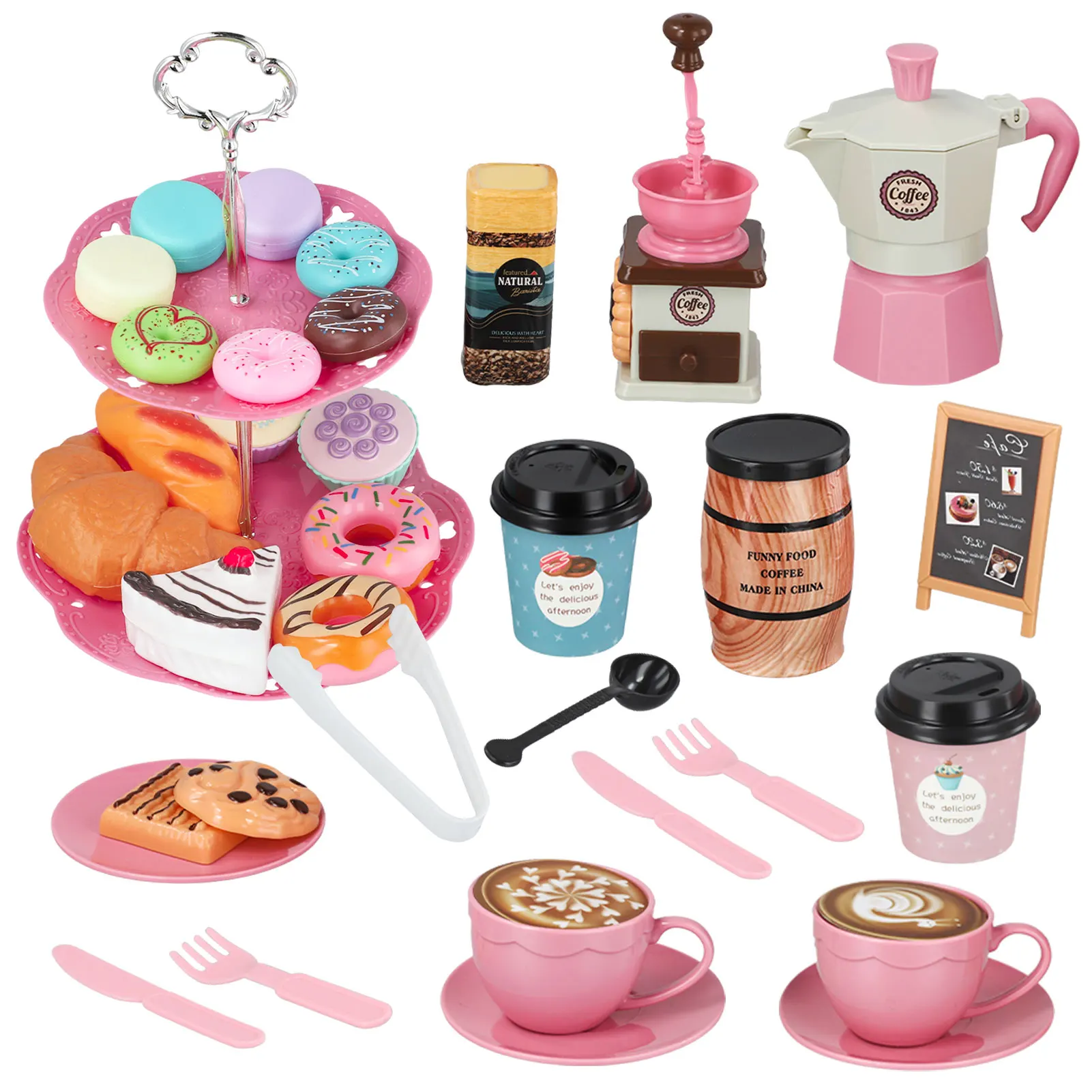 Royal Afternoon Tea Set Pretend Play Toys Kitchen Cake Role Play Parent-child Food Learning Educational Toys For Children Gift