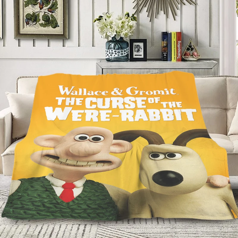 Bed Blanket T-Wallace Gromits Sofa Winter Warm Winter Blankets Fluffy Soft Blankets King Size Blanket Microfiber Bedding Fleece