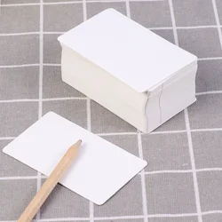 100pcs Blank Flash Cards DIY Kraft Paper Message Note  Kraft Blank Cards Business Cards Vocabulary Word for Home Office White