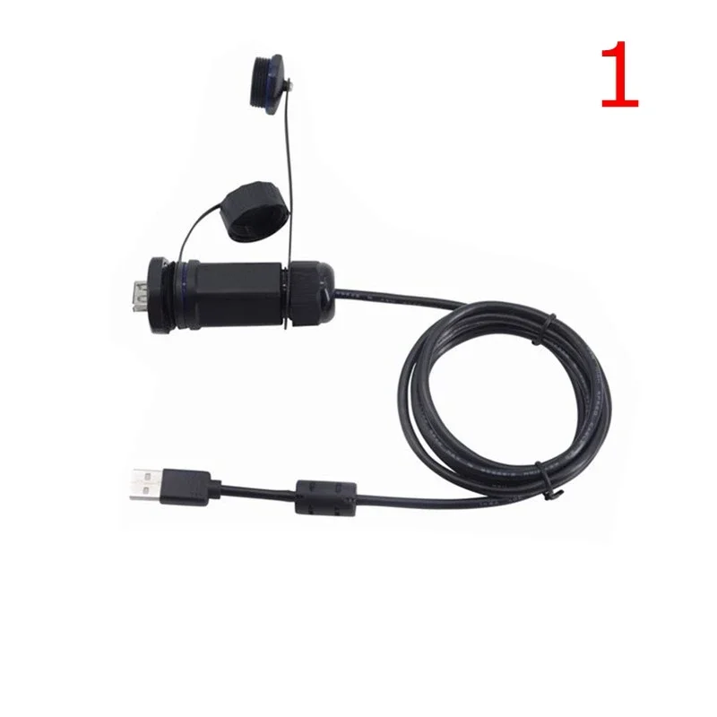 Enchufe de aviación USB 2,0 a prueba de agua, montaje en Panel hembra M25 a conector de Cable impermeable IP68 XHP tipo B hembra macho de 5 pines