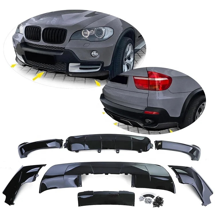 

For 2007-2010 X5 E70 M Performance Front Splitter Rear Diffuser Glossy Black