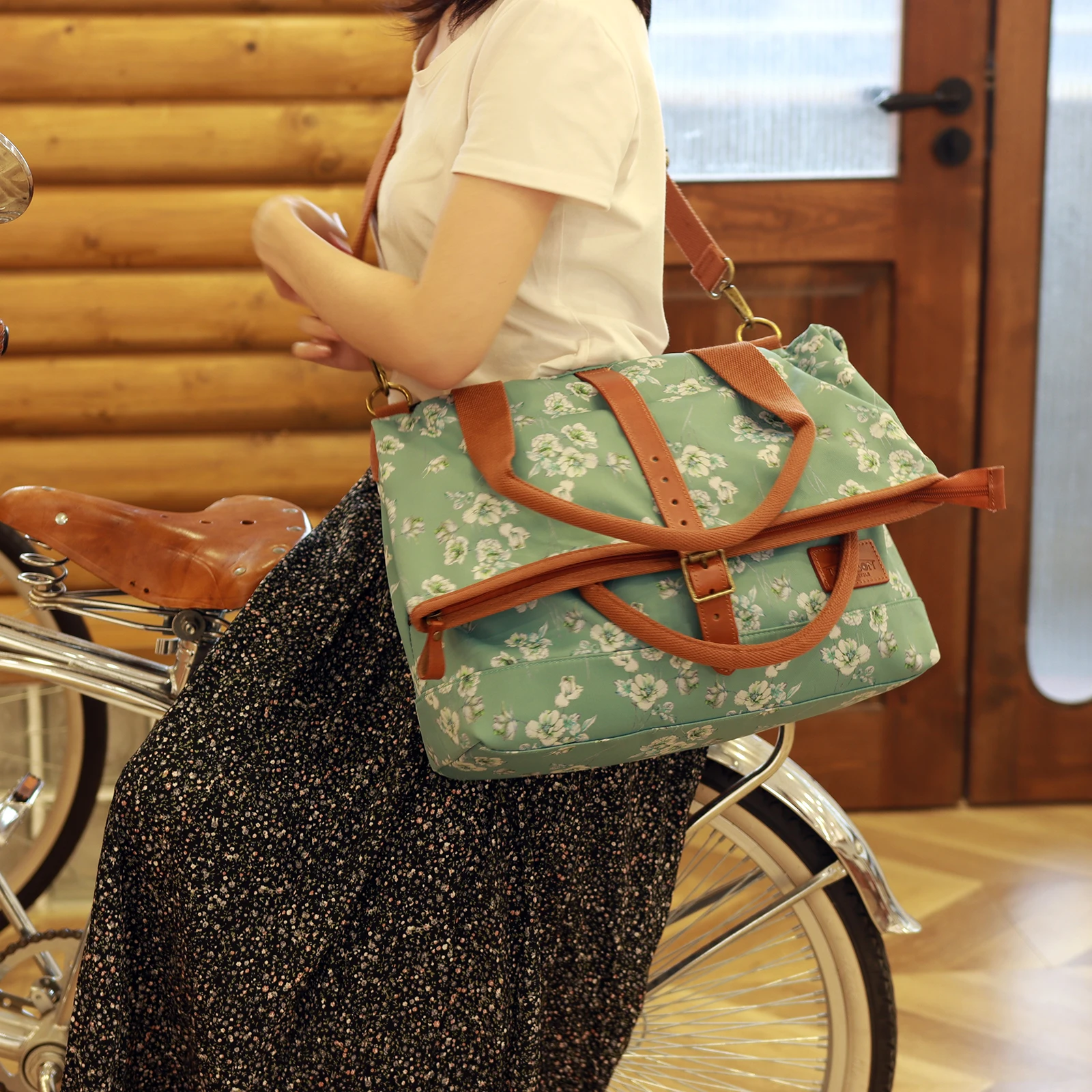 Tourbon Vintage Único Traseiro Rack Pannier, Saco De Armazenamento De Assento De Bicicleta, Encerado Canvas Crossbody Bolsa, Acessórios de ciclismo